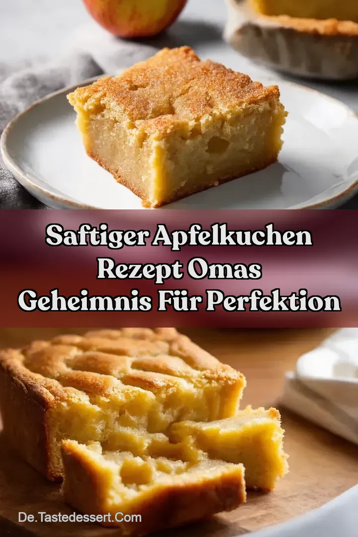 Saftiger Apfelkuchen Rezept Omas Geheimnis f&uuml;r Perfektion