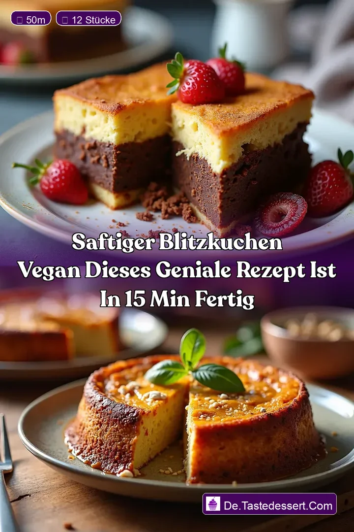 Saftiger Blitzkuchen Vegan Dieses geniale Rezept ist in 15 Min fertig