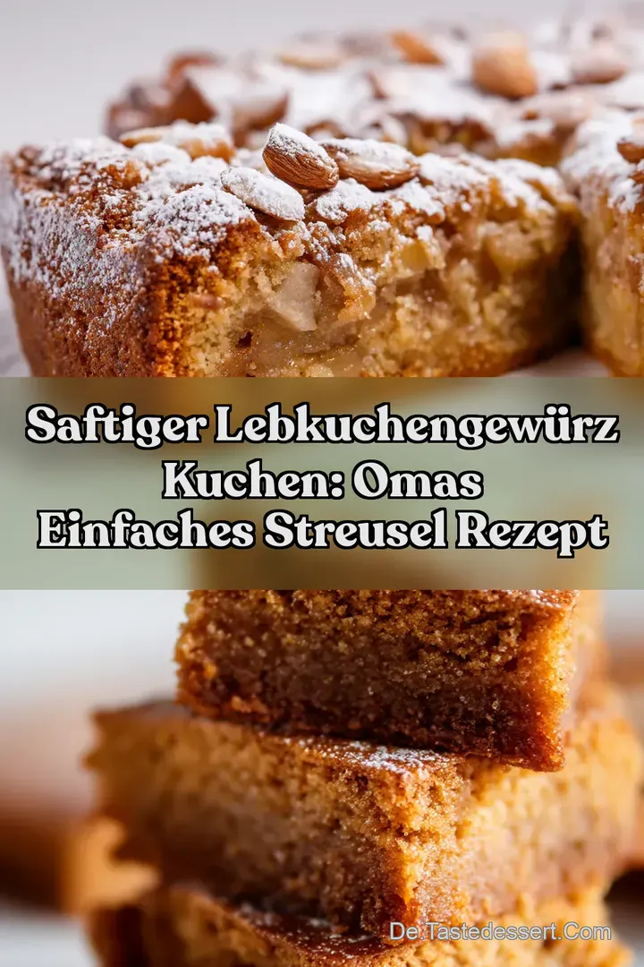 Saftiger Lebkuchengewürz Kuchen: Omas Einfaches Streusel Rezept