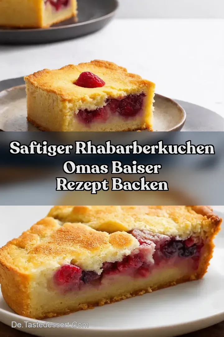 Saftiger Rhabarberkuchen Omas Baiser Rezept Backen
