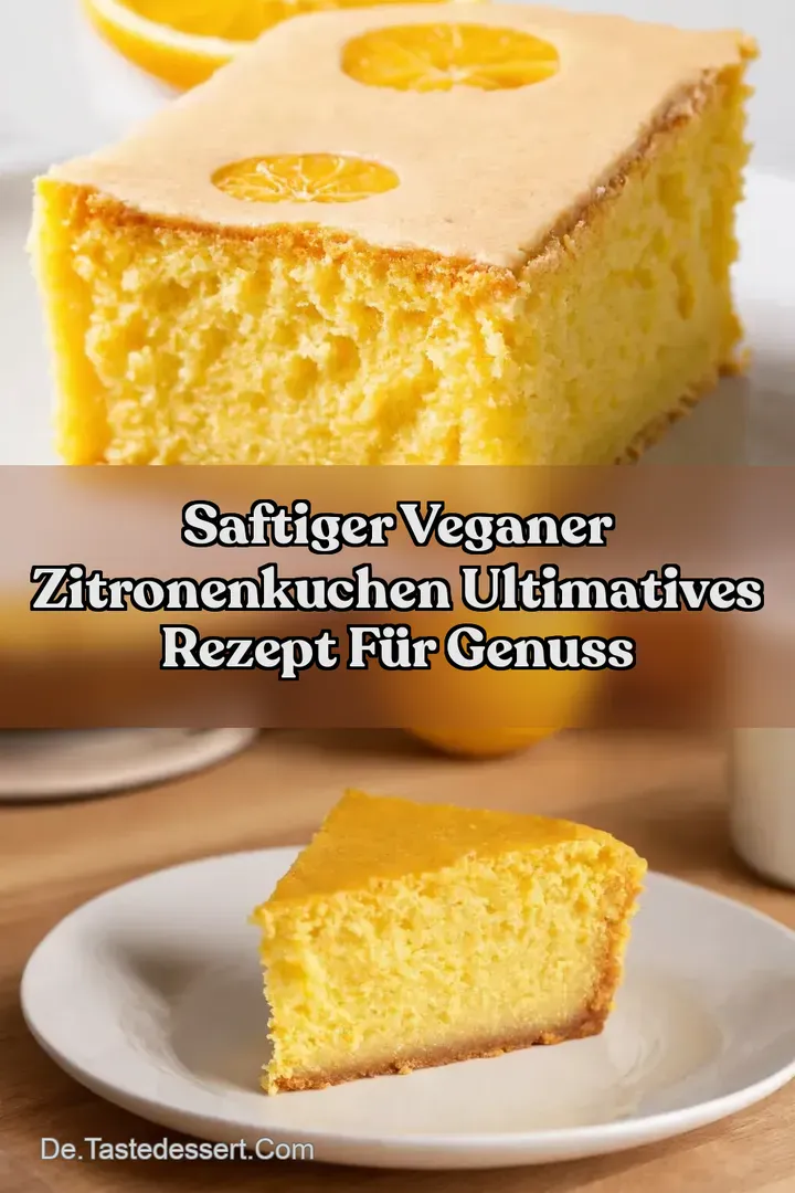 Saftiger veganer Zitronenkuchen Ultimatives Rezept f&uuml;r Genuss