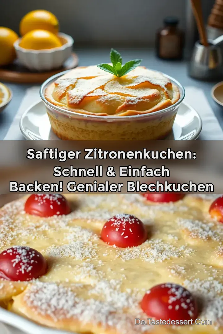 Saftiger Zitronenkuchen: Schnell &amp Einfach backen! Genialer Blechkuchen