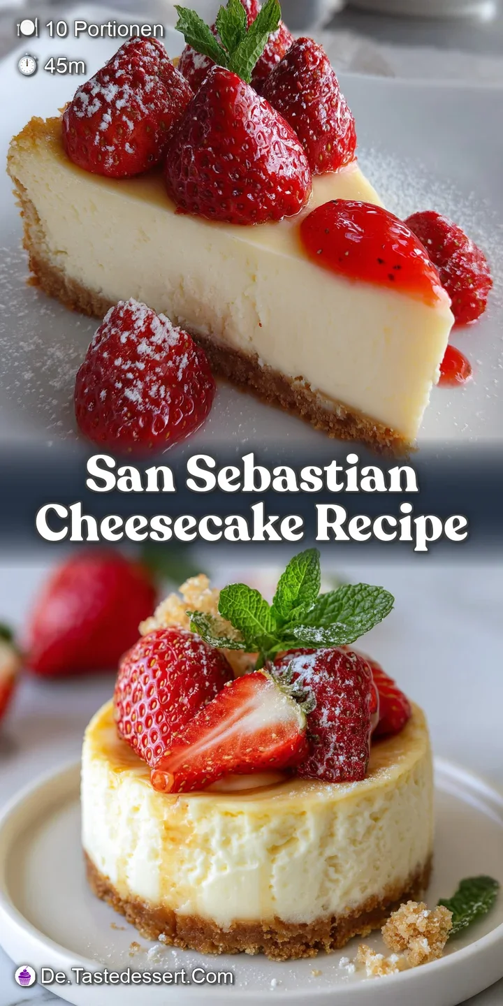Close-up captures the rich, burnt caramel top of a Basque cheesecake with a glimpse of its incredibly soft and creamy inte...