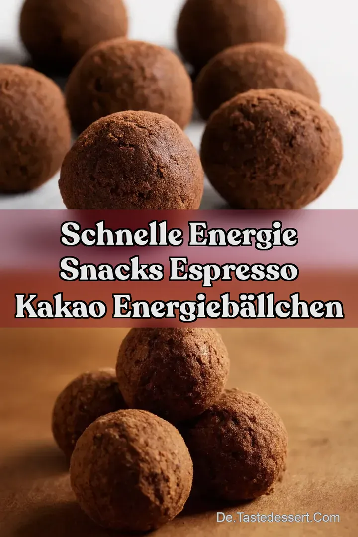 Schnelle Energie Snacks Espresso Kakao Energieb&auml;llchen