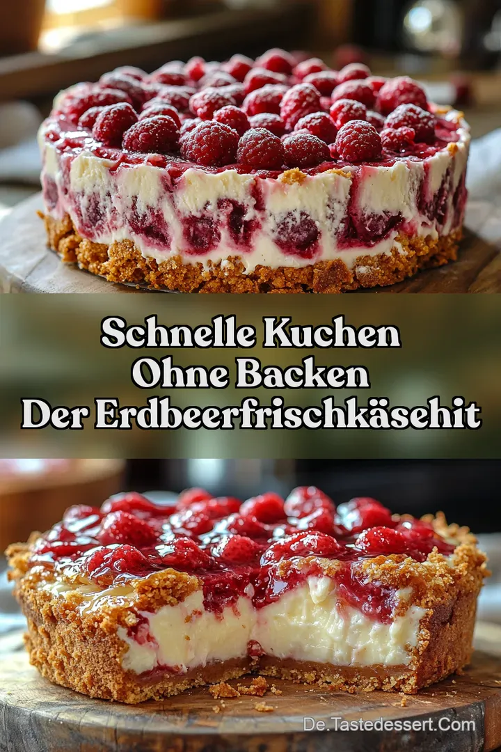 Schnelle Kuchen ohne Backen Der ErdbeerFrischk&auml;seHit