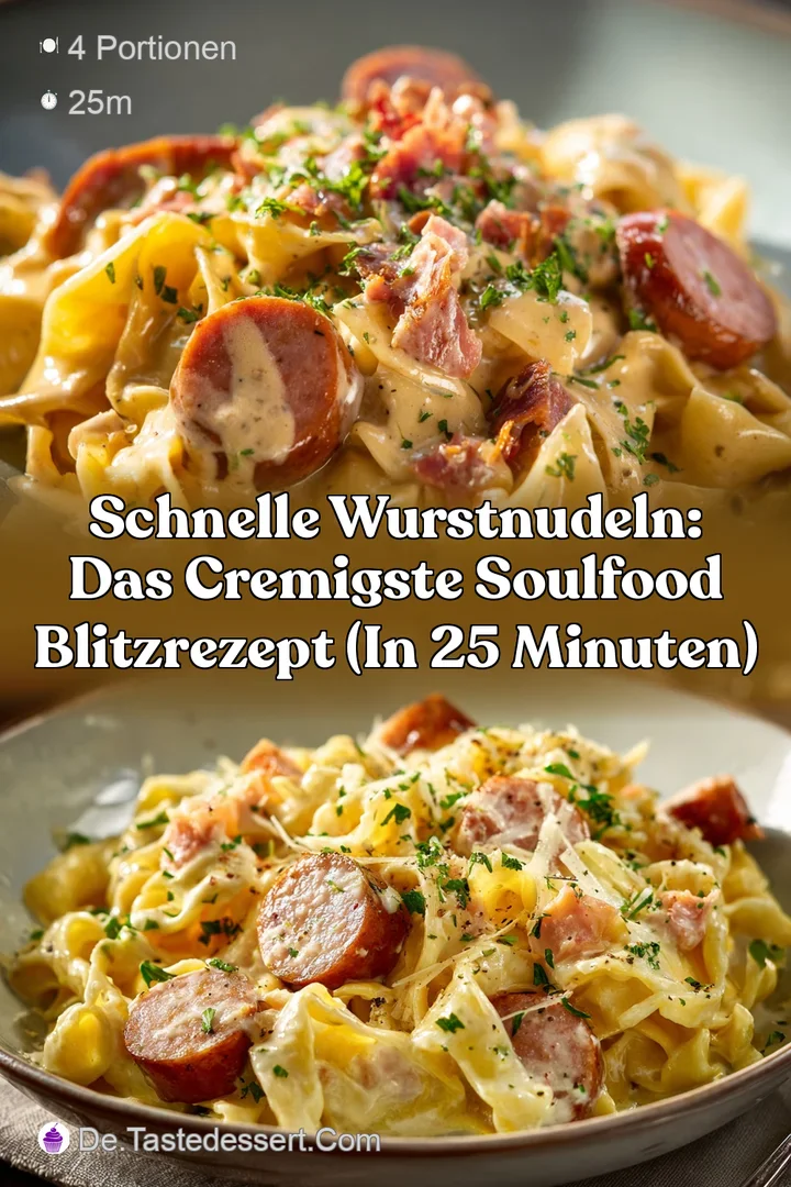 Schnelle Wurstnudeln: Das cremigste Soulfood Blitzrezept (In 25 Minuten)