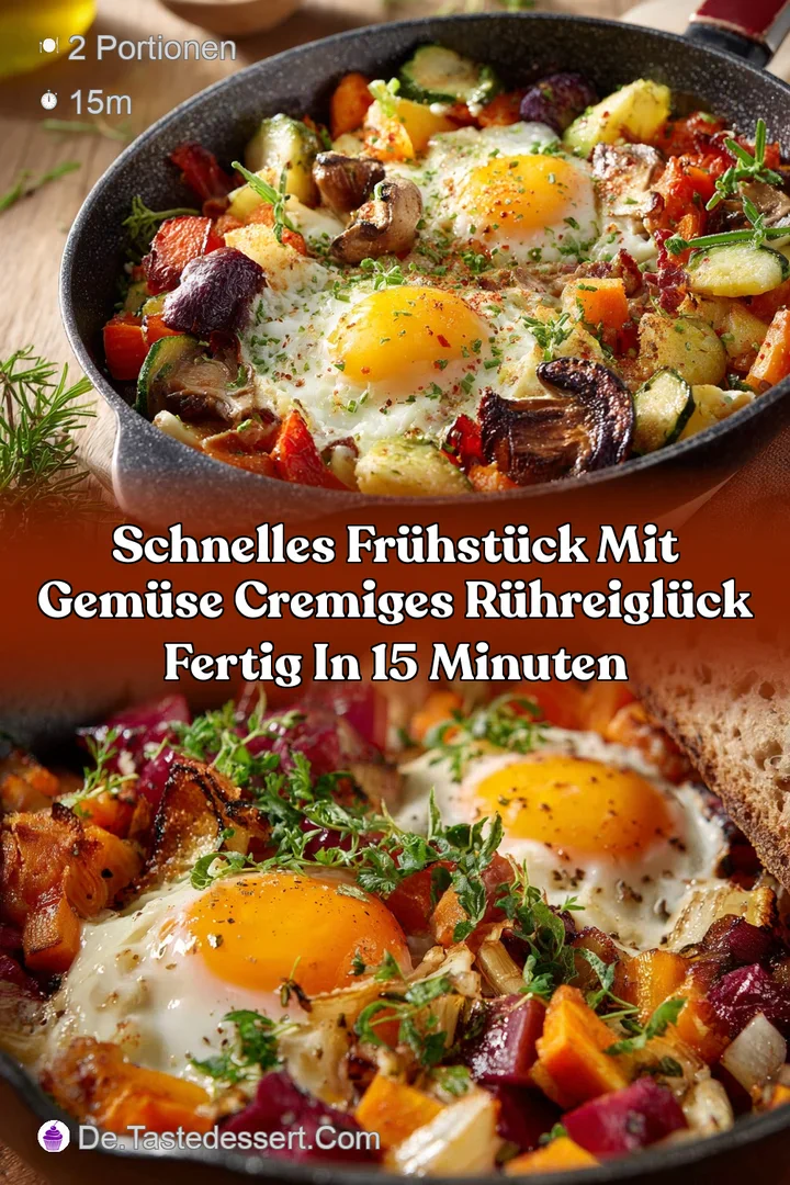 Schnelles Fr&uuml;hst&uuml;ck mit Gem&uuml;se Cremiges R&uuml;hreiGl&uuml;ck fertig in 15 Minuten