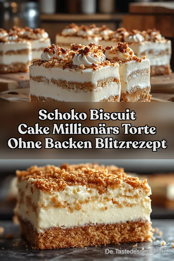 Schoko Biscuit Cake Million&auml;rs Torte ohne Backen Blitzrezept