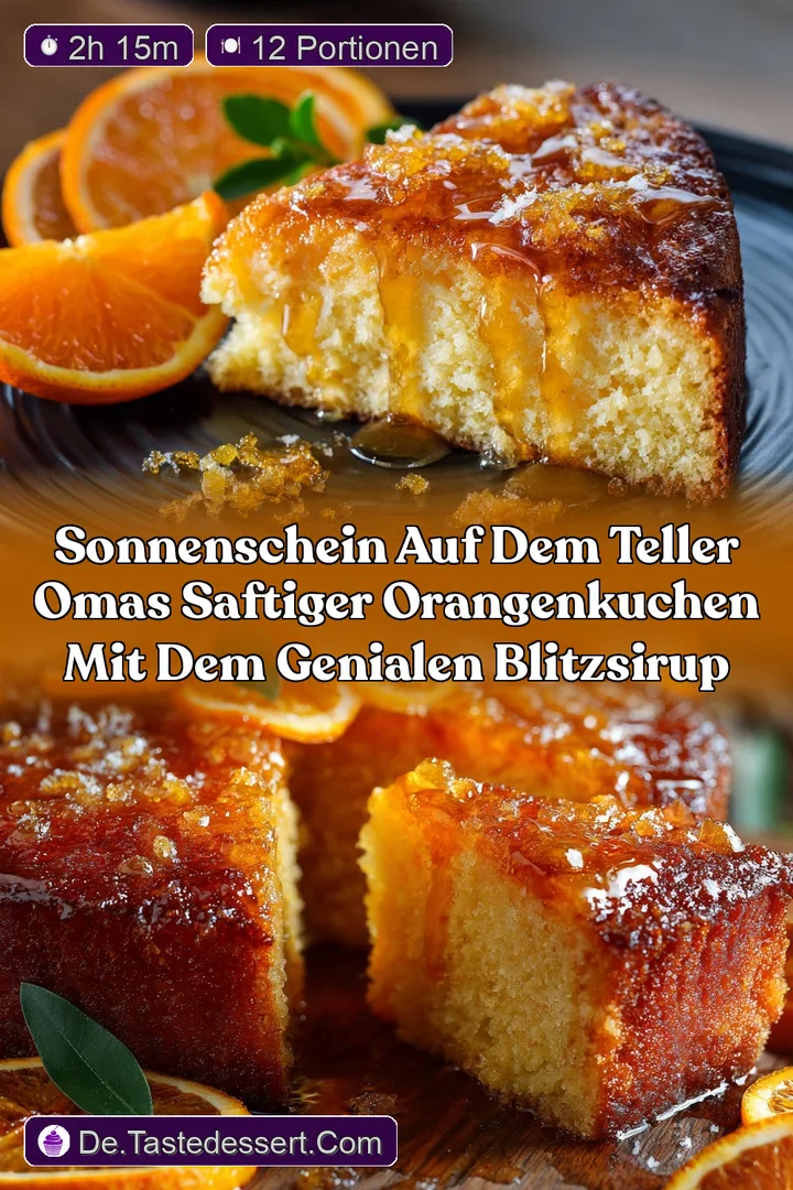 Sonnenschein auf dem Teller Omas Saftiger Orangenkuchen mit dem genialen BlitzSirup