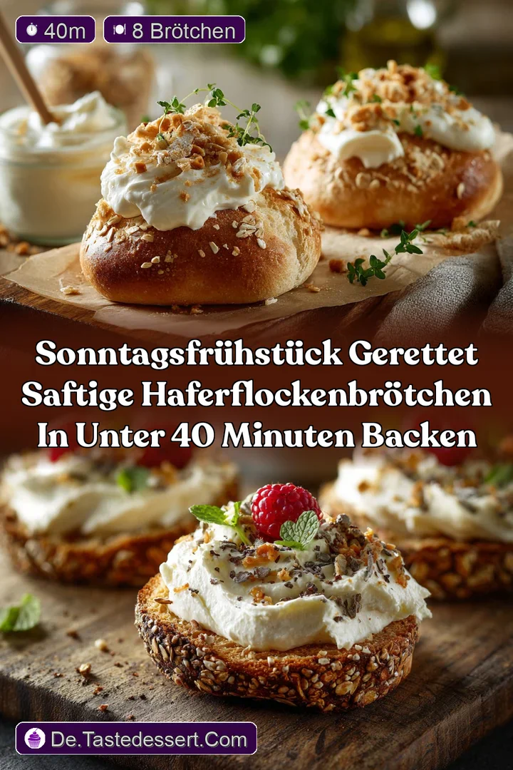 Sonntagsfr&uuml;hst&uuml;ck gerettet Saftige HaferflockenBr&ouml;tchen in unter 40 Minuten backen