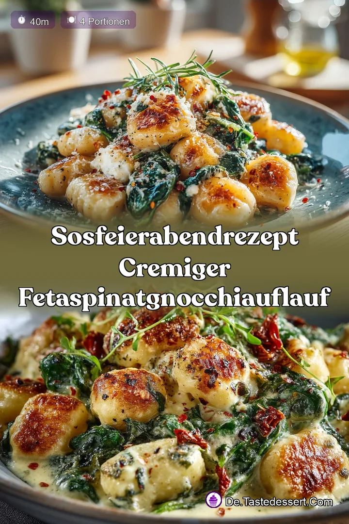 SOSFeierabendRezept Cremiger FetaSpinatGnocchiAuflauf