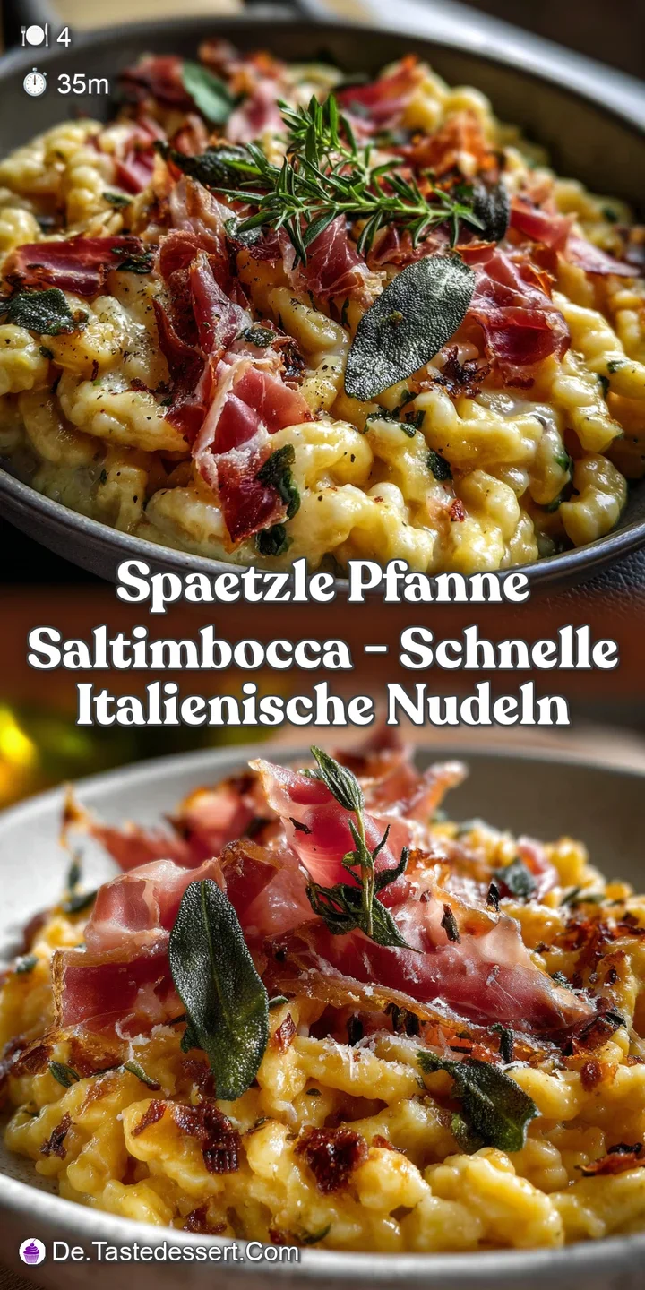 Spaetzle Pfanne Saltimbocca - Schnelle Italienische Nudeln