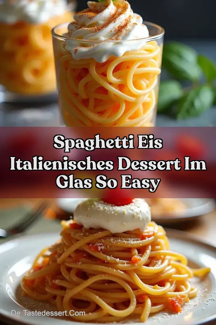 Spaghetti Eis Italienisches Dessert Im Glas So Easy