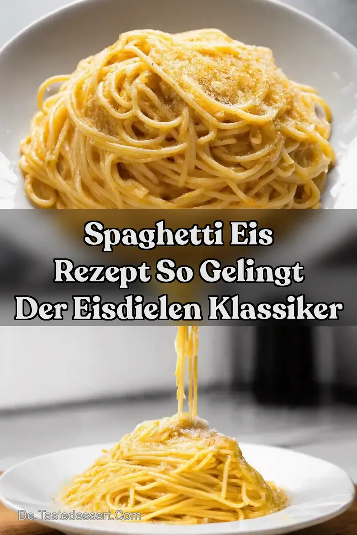 Spaghetti Eis Rezept So gelingt der Eisdielen Klassiker