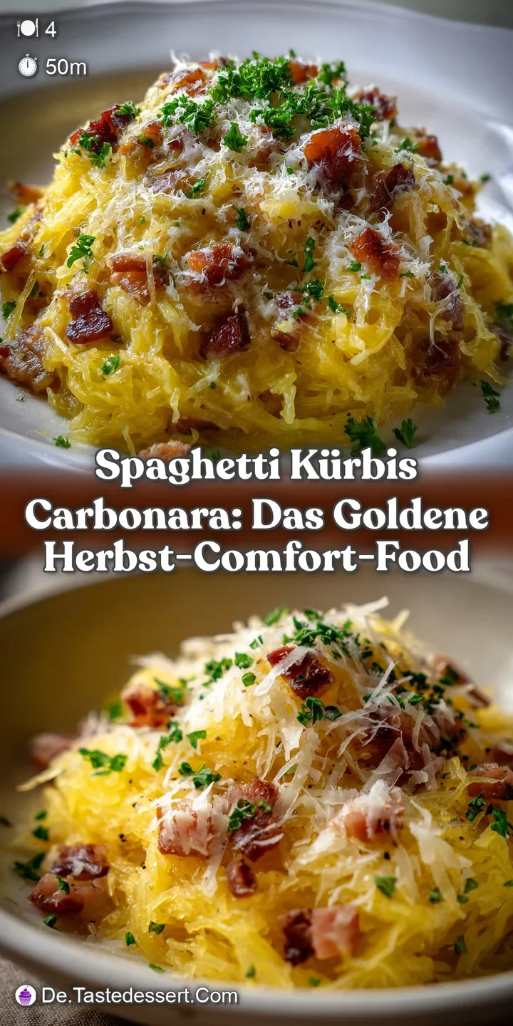 Spaghetti K&uuml;rbis Carbonara: Das goldene Herbst-Comfort-Food