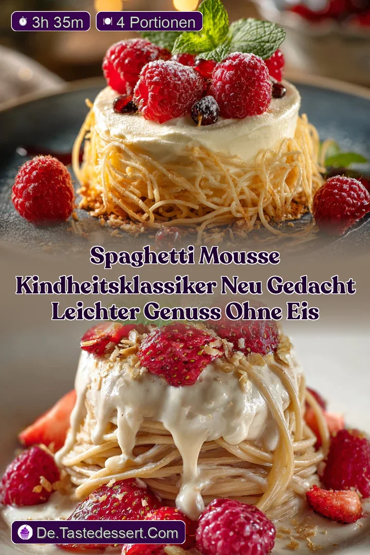 Spaghetti Mousse KindheitsKlassiker neu gedacht leichter Genuss ohne Eis