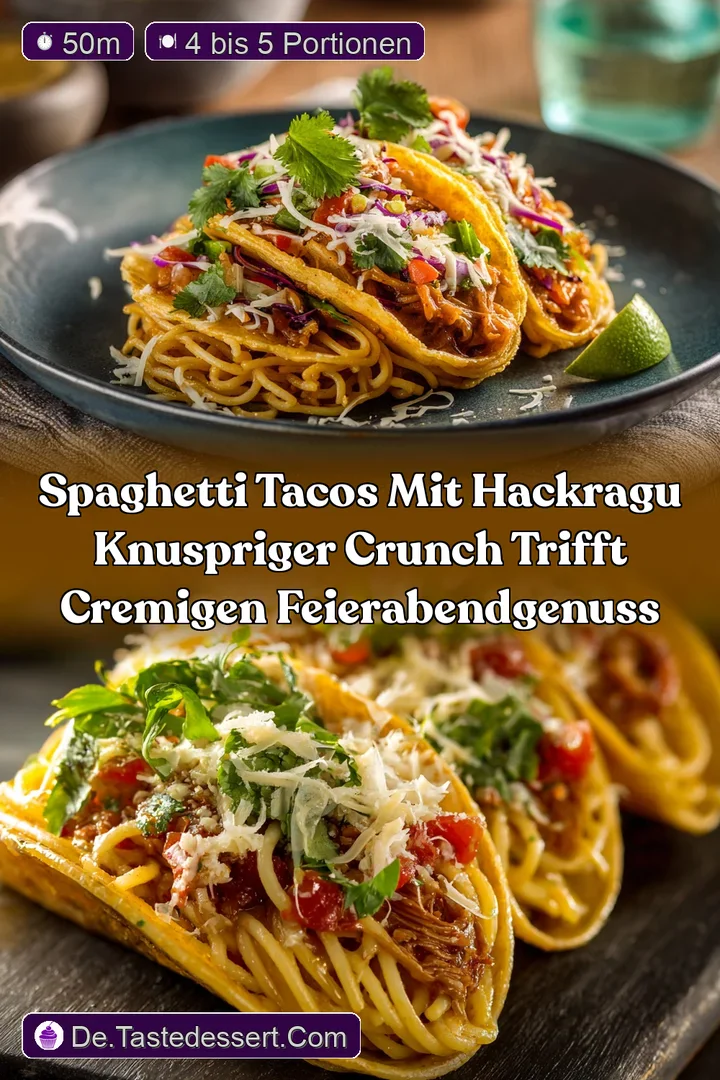 Spaghetti Tacos mit HackRagu Knuspriger Crunch trifft cremigen FeierabendGenuss