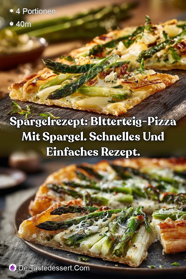 Spargelrezept: Bltterteig-Pizza mit Spargel. Schnelles und einfaches Rezept.