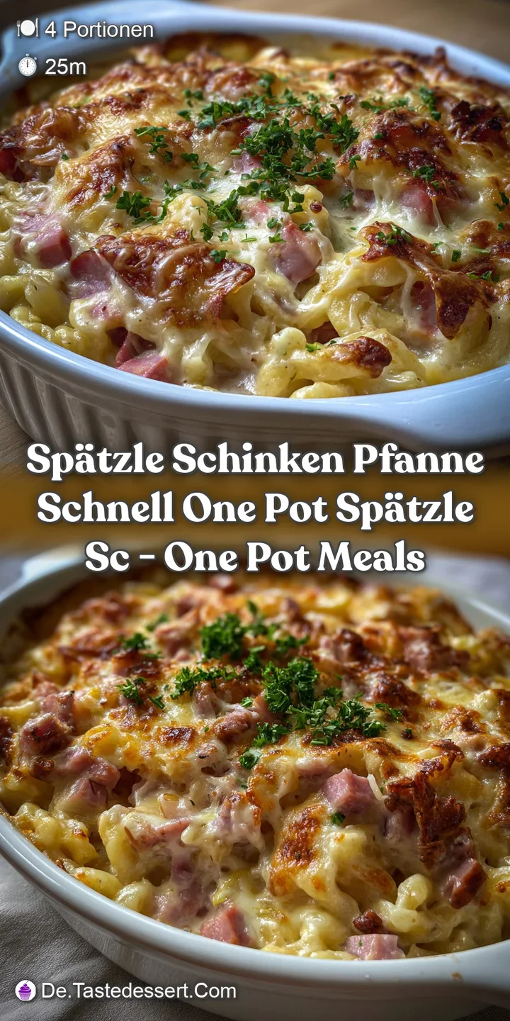 Sp&auml;tzle Schinken Pfanne schnell One Pot Sp&auml;tzle Sc - One Pot Meals