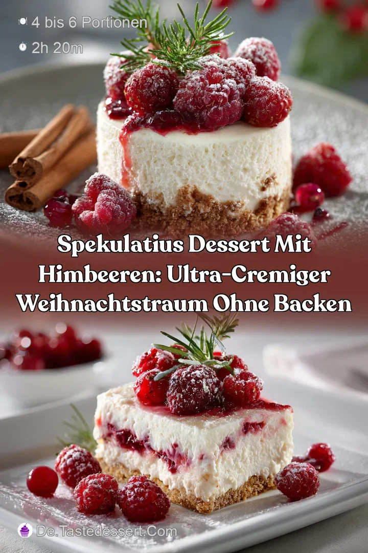 Spekulatius Dessert mit Himbeeren: Ultra-cremiger Weihnachtstraum ohne Backen