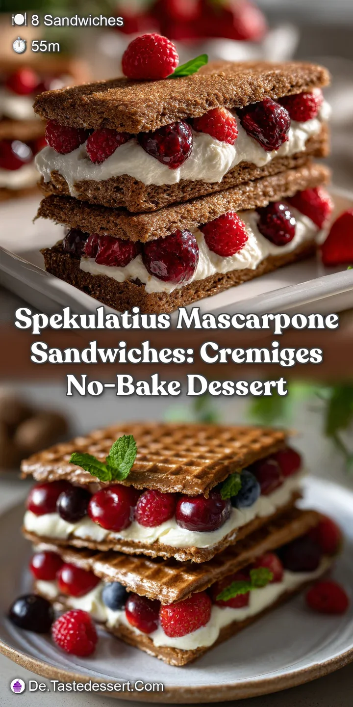 Spekulatius Mascarpone Sandwiches: Cremiges No-Bake Dessert