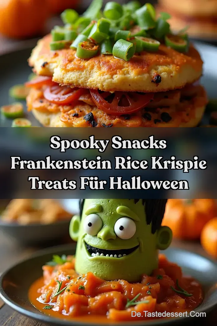 Spooky Snacks Frankenstein Rice Krispie Treats f&uuml;r Halloween