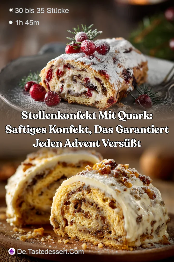 Stollenkonfekt mit Quark: Saftiges Konfekt das garantiert jeden Advent vers&uuml;&szlig;t