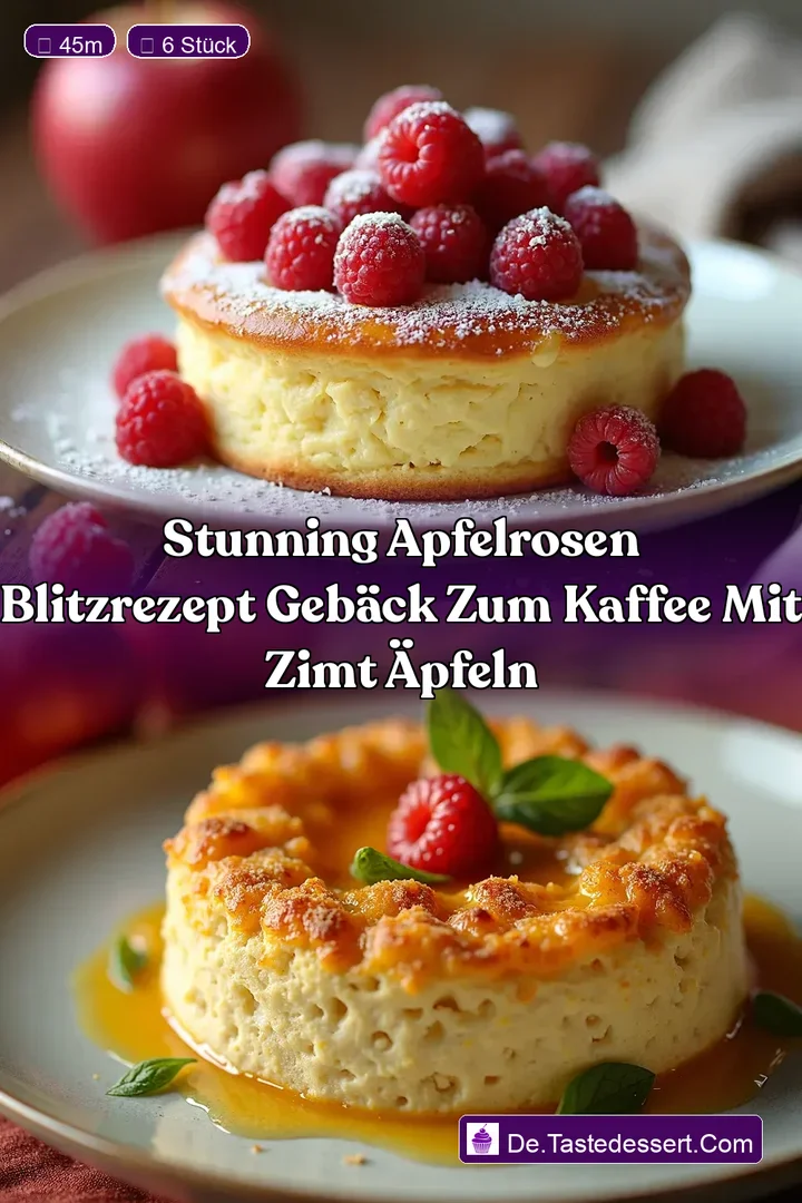 Stunning Apfelrosen Blitzrezept Geb&auml;ck zum Kaffee mit Zimt &Auml;pfeln