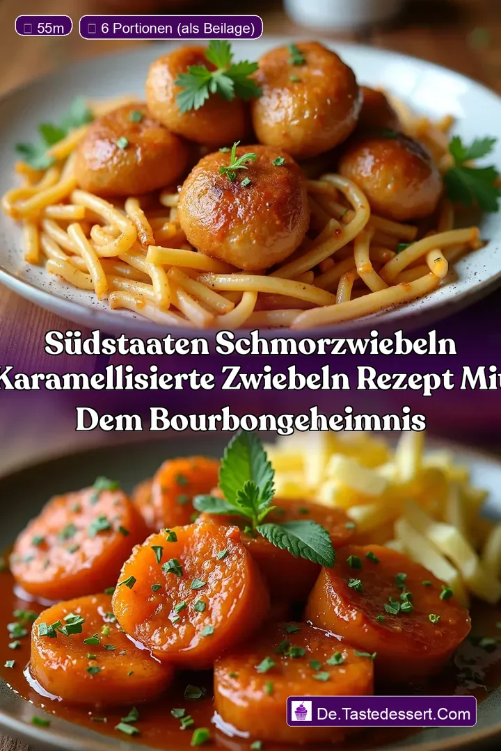 S&uuml;dstaaten Schmorzwiebeln Karamellisierte Zwiebeln Rezept mit dem BourbonGeheimnis