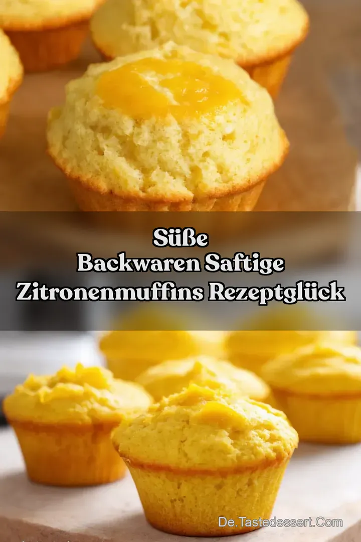 Süße Backwaren Saftige Zitronenmuffins RezeptGlück