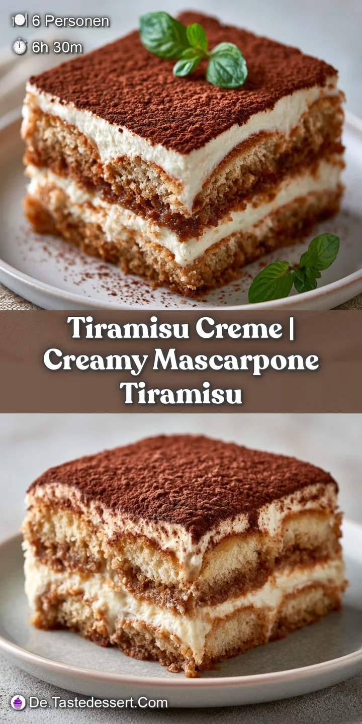 Nahaufnahme der fluffigen, hellen Mascarponecreme mit feinen Kakaok&ouml;rnern und einer samtigen, weichen Textur.