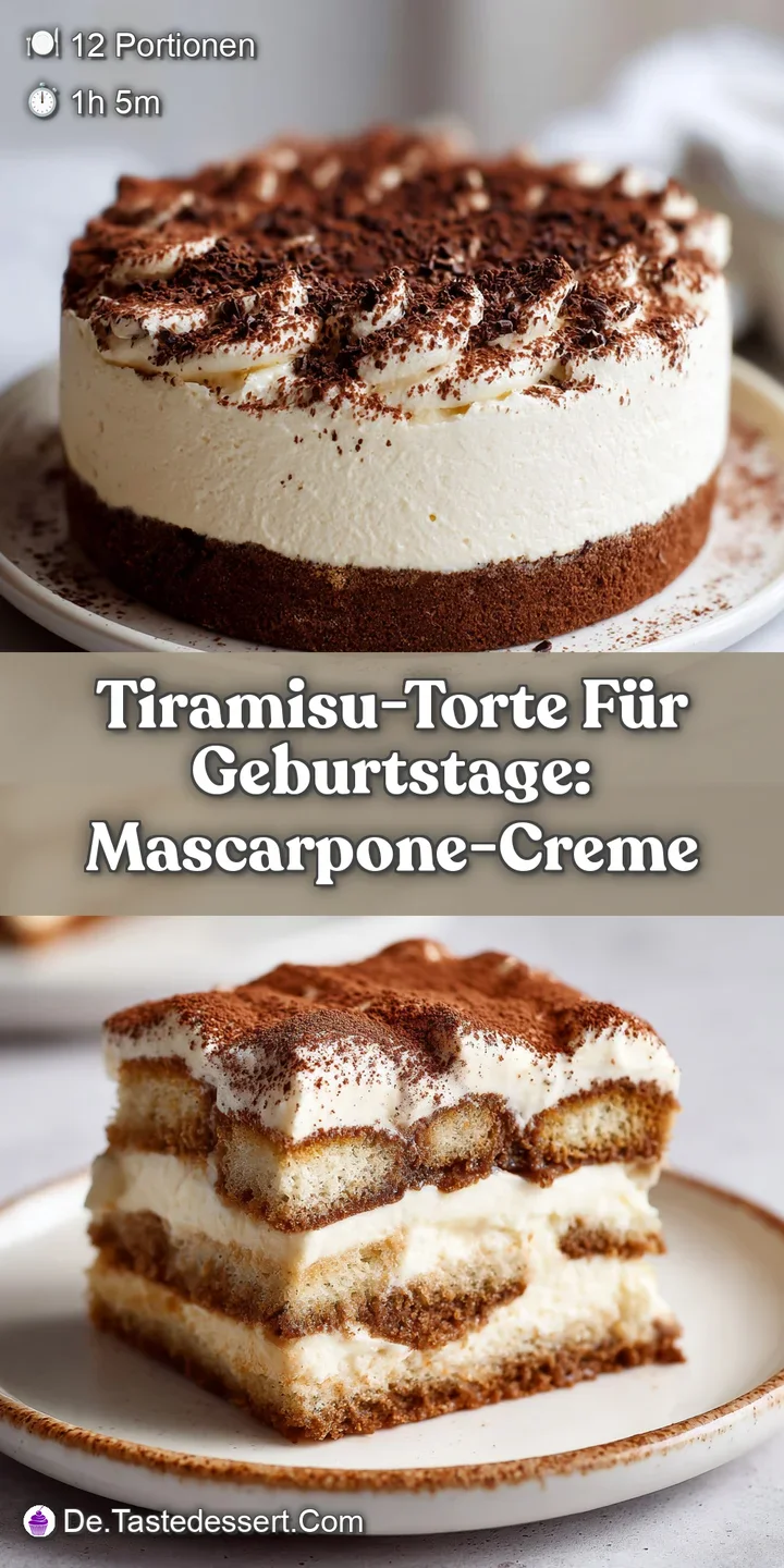 Close-up of tiramisu torte: coffee-soaked ladyfingers peek through velvety mascarpone, dusted with cocoa, promising rich f...