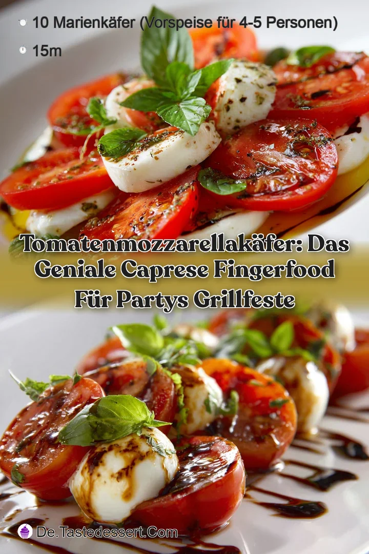 TomatenMozzarellaK&auml;fer: Das geniale Caprese Fingerfood f&uuml;r Partys Grillfeste
