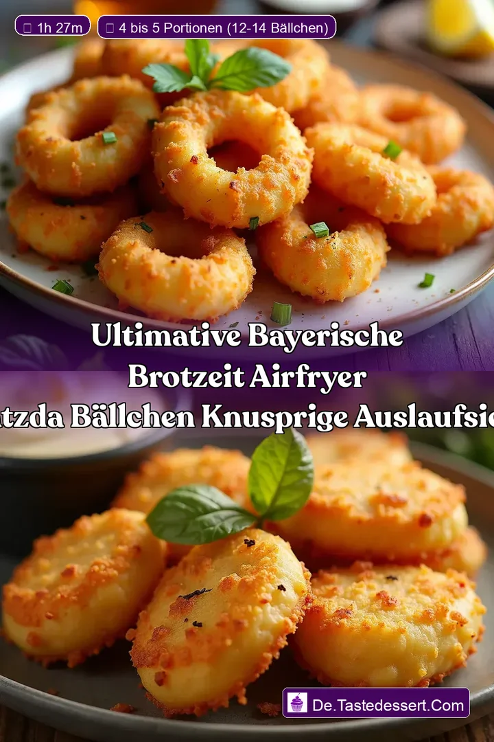 Ultimative Bayerische Brotzeit Airfryer Obatzda B&auml;llchen Knusprige Auslaufsicher