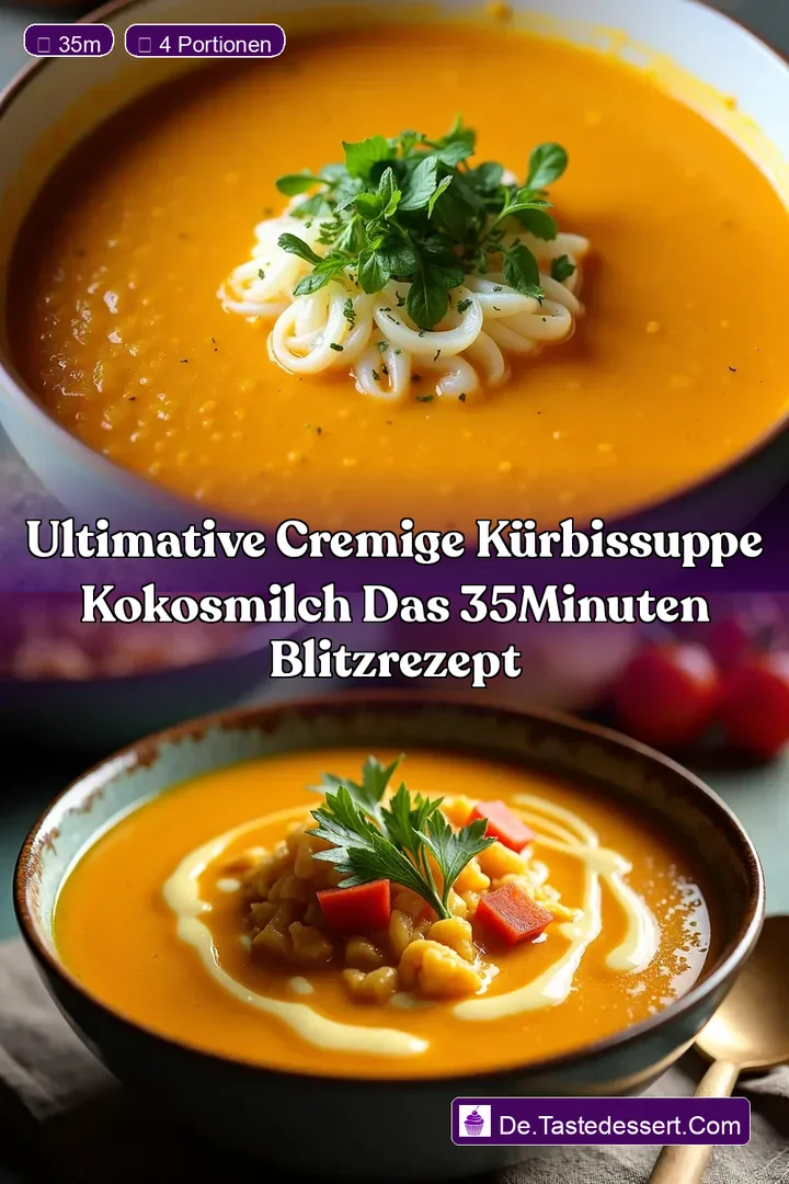 Ultimative Cremige K&uuml;rbissuppe Kokosmilch Das 35Minuten Blitzrezept