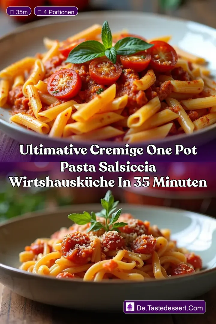 Ultimative Cremige One Pot Pasta Salsiccia Wirtshausk&uuml;che in 35 Minuten