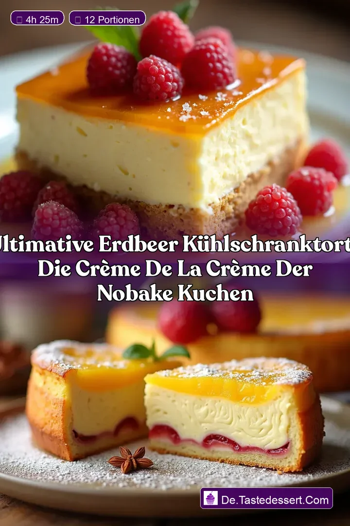 Ultimative Erdbeer K&uuml;hlschranktorte Die Cr&egrave;me de la Cr&egrave;me der NoBake Kuchen