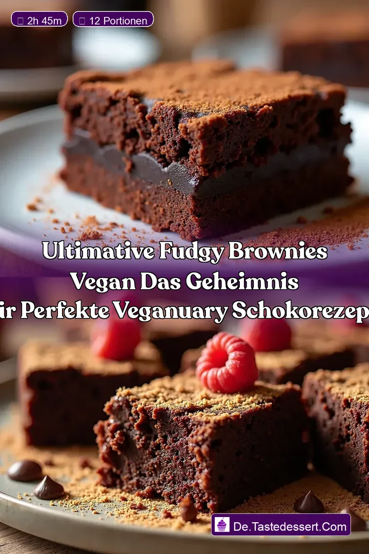 Ultimative Fudgy Brownies Vegan Das Geheimnis f&uuml;r Perfekte Veganuary SchokoRezepte