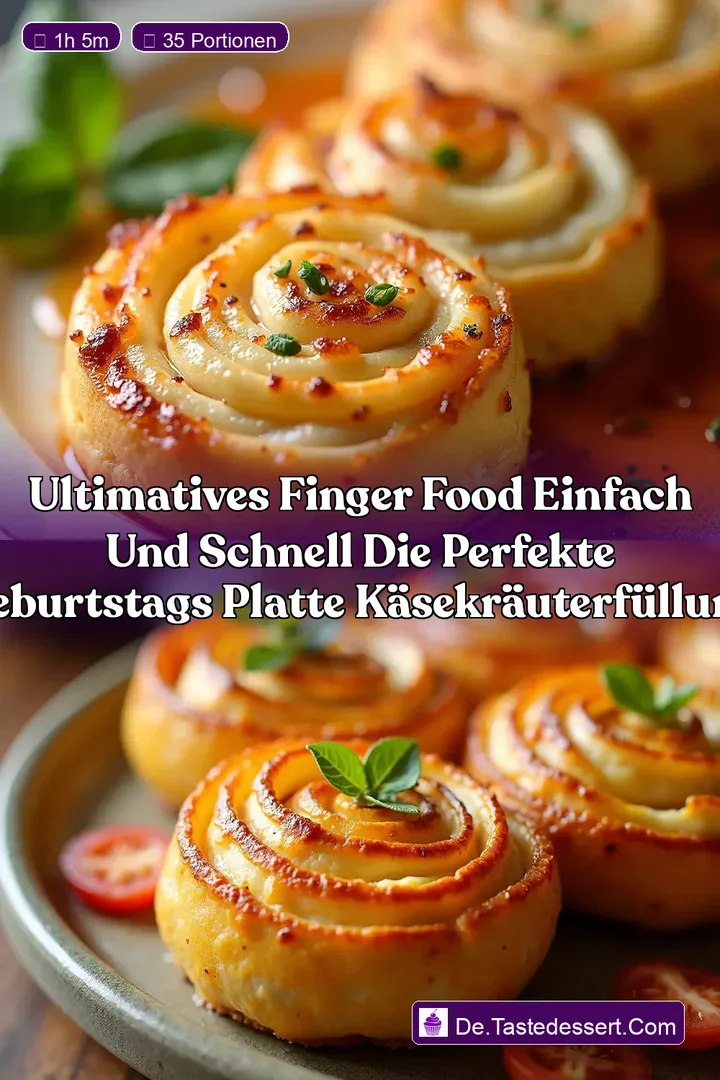 ULTIMATIVES Finger Food Einfach Und Schnell Die Perfekte Geburtstags Platte K&auml;seKr&auml;uterF&uuml;llung