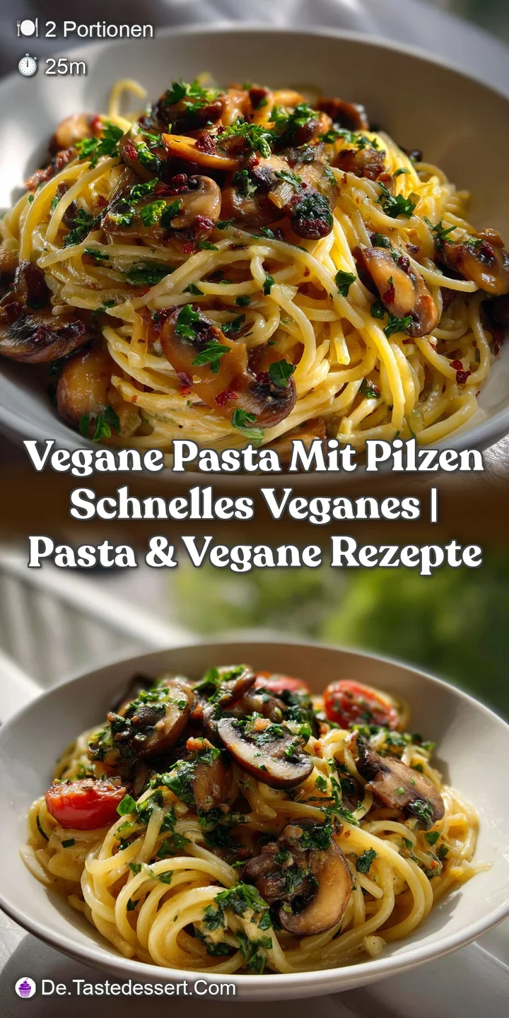 Creamy, earthy pasta with a swirl of rich sauce. Tender mushrooms and fresh herbs create an inviting, comforting meal.