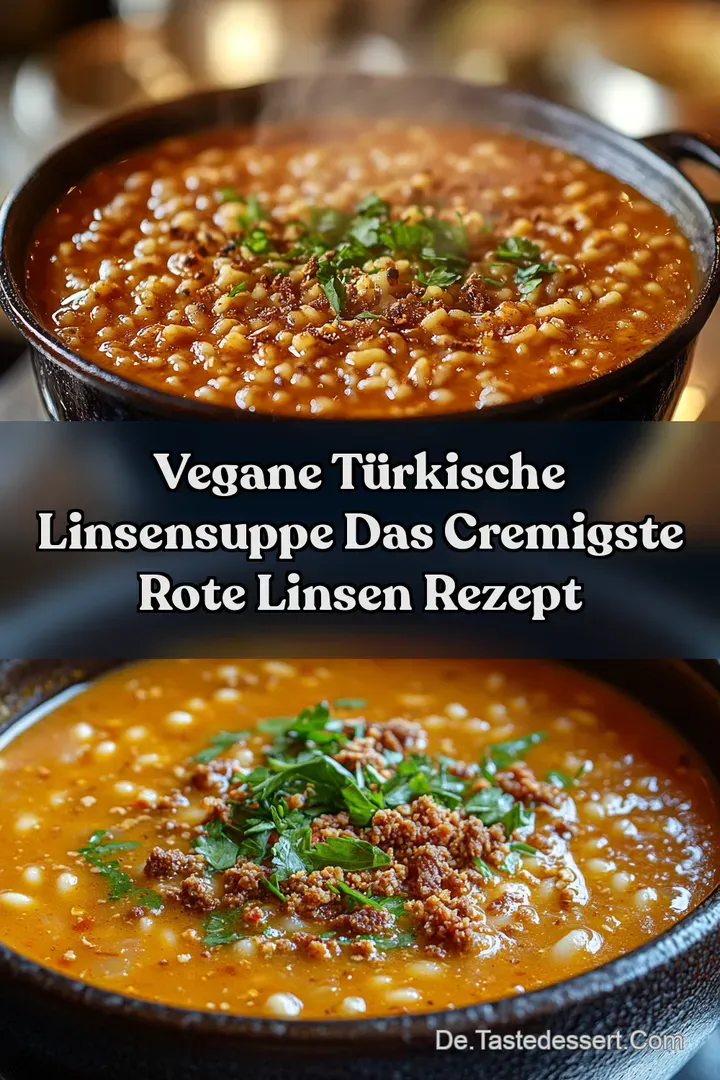 Vegane T&uuml;rkische Linsensuppe Das cremigste Rote Linsen Rezept