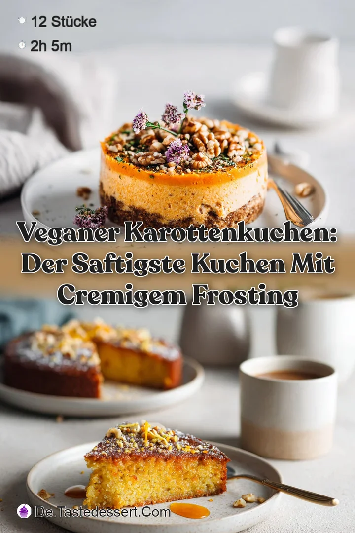Veganer Karottenkuchen: Der saftigste Kuchen mit cremigem Frosting