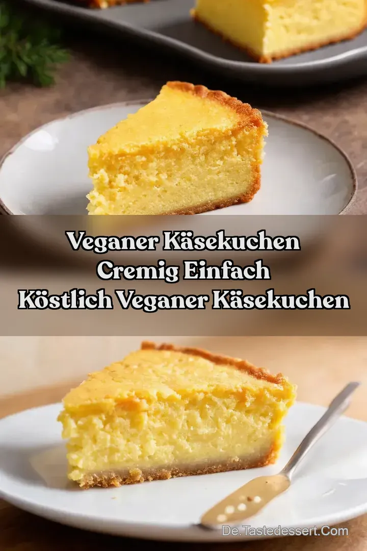 Veganer K&auml;sekuchen Cremig Einfach K&ouml;stlich veganer k&auml;sekuchen