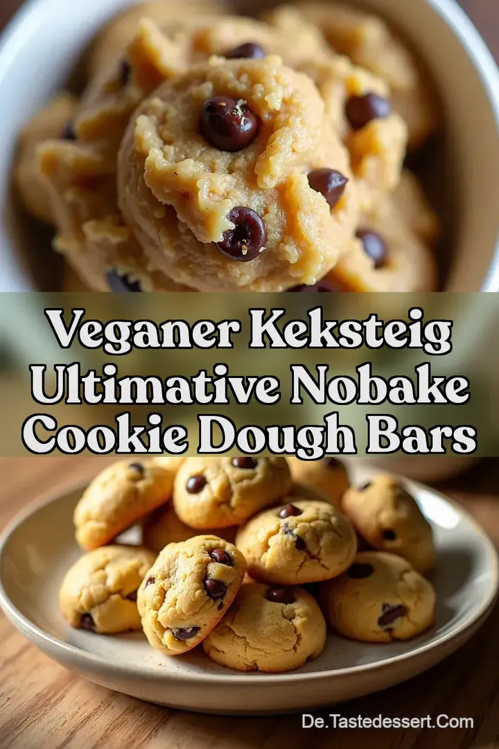 Veganer Keksteig Ultimative NoBake Cookie Dough Bars
