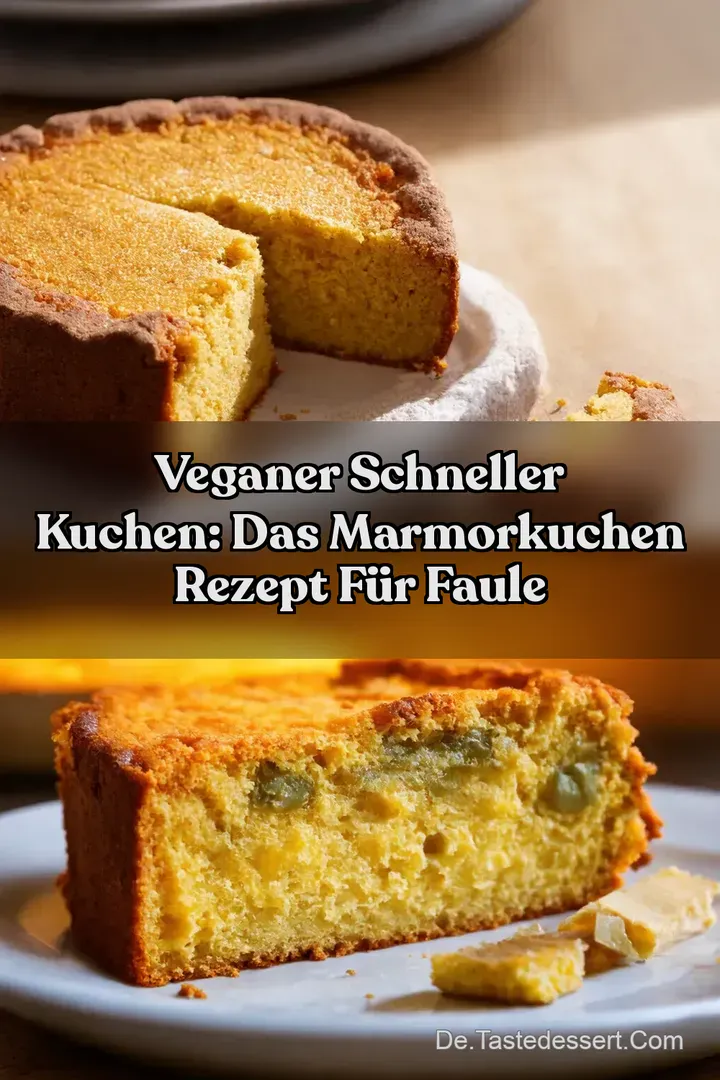 Veganer schneller Kuchen: Das Marmorkuchen Rezept für Faule