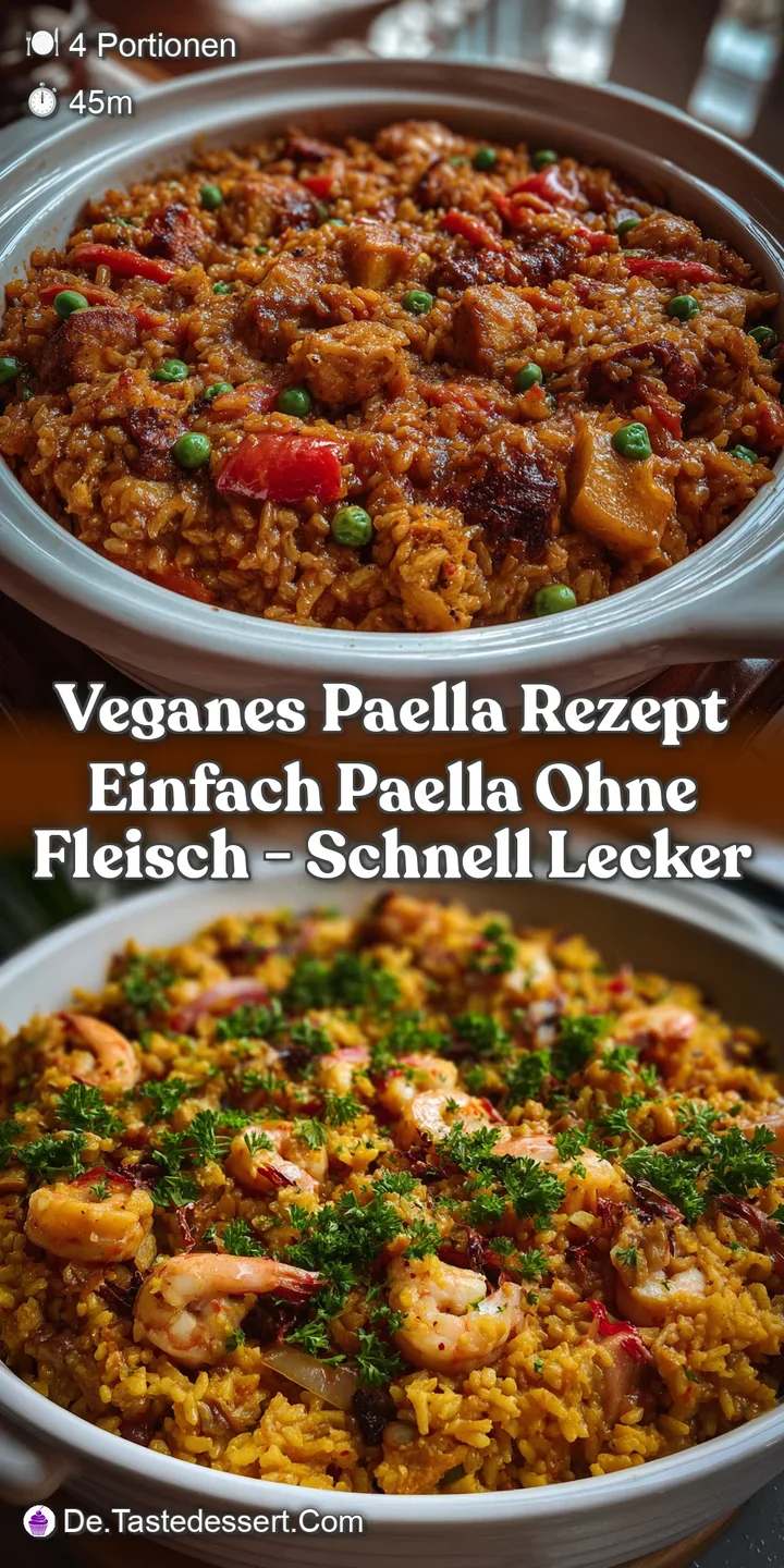 Veganes Paella Rezept einfach Paella ohne Fleisch - Schnell Lecker