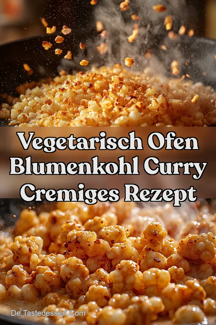 Vegetarisch Ofen Blumenkohl Curry Cremiges Rezept