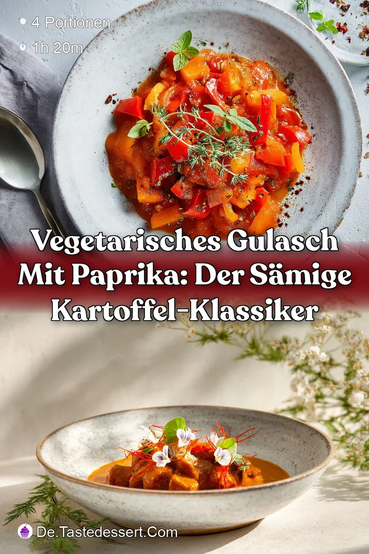Vegetarisches Gulasch mit Paprika: Der s&auml;mige Kartoffel-Klassiker
