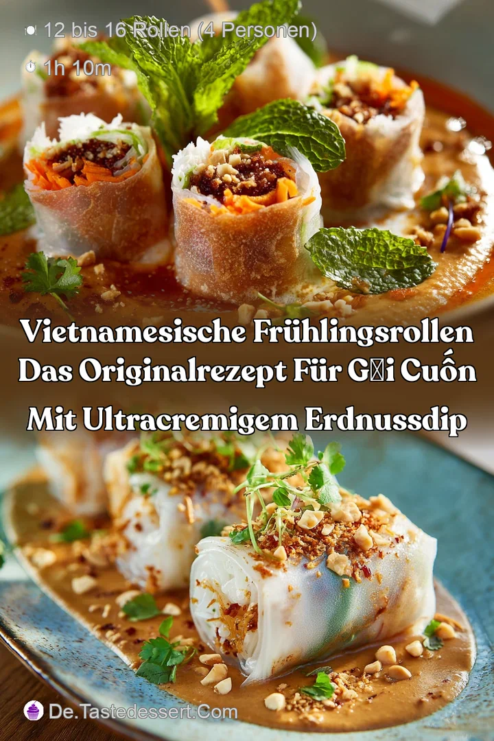 Vietnamesische Fr&uuml;hlingsrollen Das Originalrezept f&uuml;r Gỏi Cuốn mit ultracremigem ErdnussDip