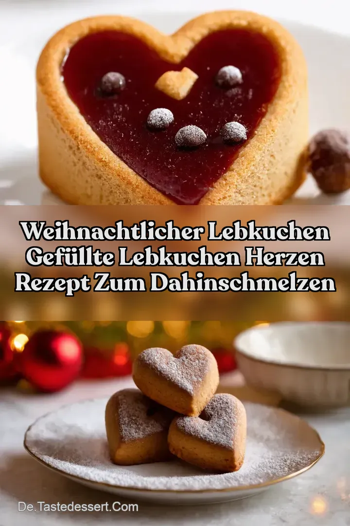 Weihnachtlicher Lebkuchen Gef&uuml;llte Lebkuchen Herzen Rezept zum Dahinschmelzen